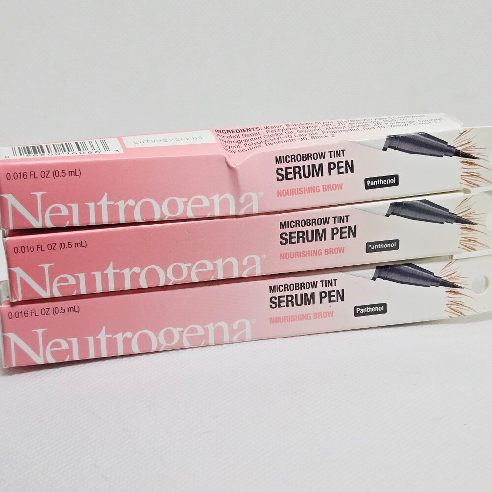NIB (3) NEUTROGENA MICROBROW TINT SERUM PEN TAUPE 0.016 FL OZ EACH